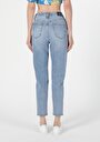 thumb-Afficher les détails de 896  Maria Pantalon Bleu Clair Tapered Leg  En  Mom Fit Femme