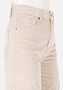 thumb-Afficher les détails de Pantalon Ecru Wide Leg High Rise En Velours Regular Fit Femme