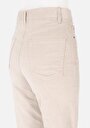 thumb-Afficher les détails de Pantalon Ecru Wide Leg High Rise En Velours Regular Fit Femme