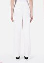 thumb-Afficher les détails de Pantalon Blanc Wide Leg High Rise En Uni Regular Fit Femme