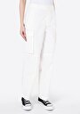 thumb-Afficher les détails de Pantalon Blanc Wide Leg High Rise En Uni Regular Fit Femme