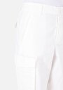 thumb-Afficher les détails de Pantalon Blanc Wide Leg High Rise En Uni Regular Fit Femme