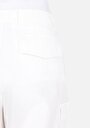 thumb-Afficher les détails de Pantalon Blanc Wide Leg High Rise En Uni Regular Fit Femme