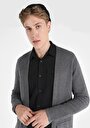 thumb-Afficher les détails de Cardigan Tricot Gris Regular Fit Homme