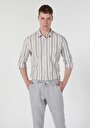 thumb-Afficher les détails de Chemise À Manches Longues Beige Slim Fit   Homme