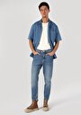 thumb-Afficher les détails de 058 Otto Pantalon Bleu   En  Loose Tapered Fit Homme