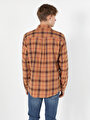 thumb-Afficher les détails de Chemise À Manches Longues Marron Comfort Fit   Homme