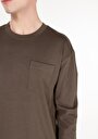 thumb-Afficher les détails de T-shirt À Manches Longues Kaki Regular Fit  Homme