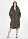 thumb-Afficher les détails de Manteau  Kaki Regular Fit  Femme