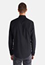 thumb-Afficher les détails de Chemise À Manches Longues Noir Slim Fit   Homme