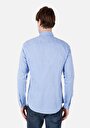 thumb-Afficher les détails de Chemise À Manches Longues Bleu Slim Fit   Homme