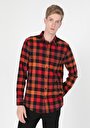 thumb-Afficher les détails de Chemise À Manches Longues Rouge Regular Fit   Homme