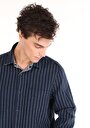 thumb-Afficher les détails de Chemise À Manches Longues Marine    Homme
