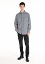 thumb-Afficher les détails de Chemise À Manches Longues Marine    Homme