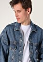thumb-Afficher les détails de Veste De Blazer Bleu Oversize Fit   Homme