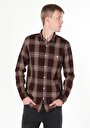 thumb-Afficher les détails de Chemise À Manches Longues Bordeaux Regular Fit   Homme
