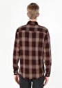 thumb-Afficher les détails de Chemise À Manches Longues Bordeaux Regular Fit   Homme