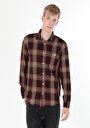 thumb-Afficher les détails de Chemise À Manches Longues Bordeaux Regular Fit   Homme