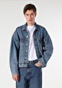 thumb-Afficher les détails de Veste De Blazer Bleu Oversize Fit   Homme