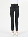 thumb-Afficher les détails de 703 Carla Pantalon Noir   En  Slim Fit Femme