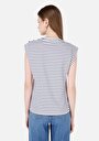 thumb-Afficher les détails de T-shirt À Manches Courtes Marine Regular Fit Rayé Femme