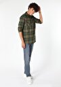 thumb-Afficher les détails de Chemise À Manches Longues Kaki Regular Fit   Homme