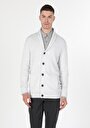 thumb-Afficher les détails de Cardigan Tricot Blanc Slim Fit Homme