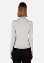 thumb-Afficher les détails de Pull Gris Slim Fit Manches Longues  Femme