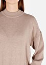 thumb-Afficher les détails de Pull Beige Regular Fit Manches Longues  Femme