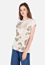 thumb-Afficher les détails de T-shirt À Manches Courtes Ecru   Femme