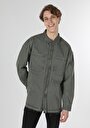 thumb-Afficher les détails de Shırt À Manches Longues Bleu Oversize Fit   Homme