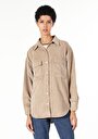 thumb-Afficher les détails de Chemise À Manches Longues Beige    Femme