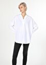 thumb-Afficher les détails de Chemisier À Manches Longues Blanc Relaxed Fit Femme