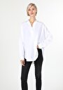 thumb-Afficher les détails de Chemisier À Manches Longues Blanc Relaxed Fit Femme