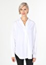 thumb-Afficher les détails de Chemisier À Manches Longues Blanc Relaxed Fit Femme