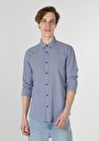 thumb-Afficher les détails de Chemise À Manches Longues Bleu Slim Fit   Homme
