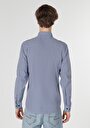thumb-Afficher les détails de Chemise À Manches Longues Bleu Slim Fit   Homme