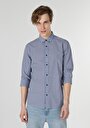 thumb-Afficher les détails de Chemise À Manches Longues Bleu Slim Fit   Homme