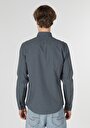 thumb-Afficher les détails de Chemise À Manches Longues Vert Slim Fit   Homme
