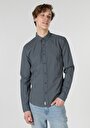 thumb-Afficher les détails de Chemise À Manches Longues Vert Slim Fit   Homme