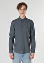 thumb-Afficher les détails de Chemise À Manches Longues Vert Slim Fit   Homme