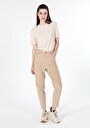 thumb-Afficher les détails de Pantalon Beige   En   Femme