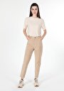 thumb-Afficher les détails de Pantalon Beige   En   Femme