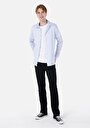 thumb-Afficher les détails de Chemise À Manches Longues Bleu Regular Fit Droit Popeline Homme