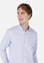 thumb-Afficher les détails de Chemise À Manches Longues Bleu Regular Fit Droit Popeline Homme