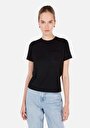 thumb-Afficher les détails de T-shirt À Manches Courtes Noir Regular Fit Droit Femme