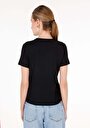 thumb-Afficher les détails de T-shirt À Manches Courtes Noir Regular Fit Droit Femme