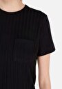 thumb-Afficher les détails de T-shirt À Manches Courtes Noir Regular Fit Droit Femme