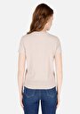 thumb-Afficher les détails de T-shirt À Manches Courtes Beige Regular Fit Droit Femme