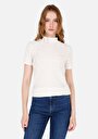 thumb-Afficher les détails de T-shirt À Manches Courtes Blanc Slim Fit Droit Femme